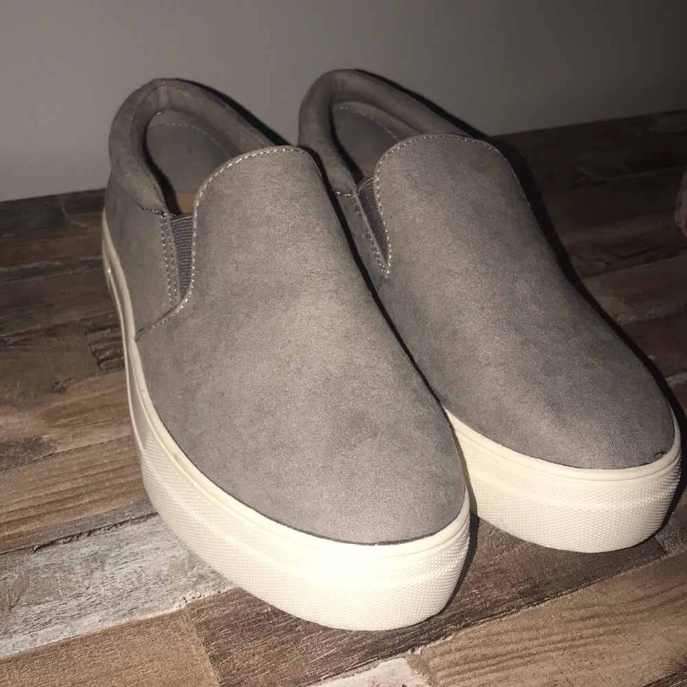 Grey Slip On’s